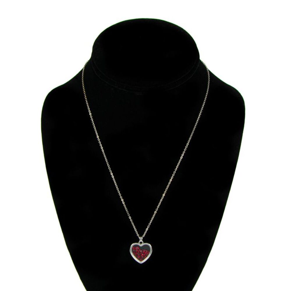 The Skyline Collection January Birthstone Red Garnet Heart Jewelry Set - Picture 4 of 9